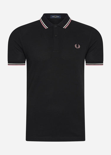 Fred Perry Polo's Twin tipped fred perry shirt - black ecru