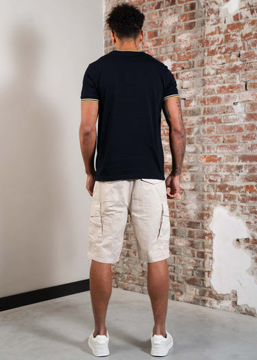 Fred Perry T-shirts Twin tipped t-shirt - navy ecru honeycomb