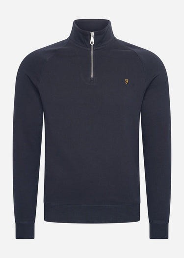 Farah Truien Sweatshirt jim 1/4 zip - true navy