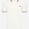 Fred Perry Polo's Twin tipped fred perry shirt - snow white burnt red navy