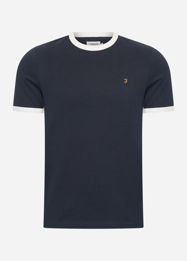 Farah T-shirts Groves reg ringer - true navy