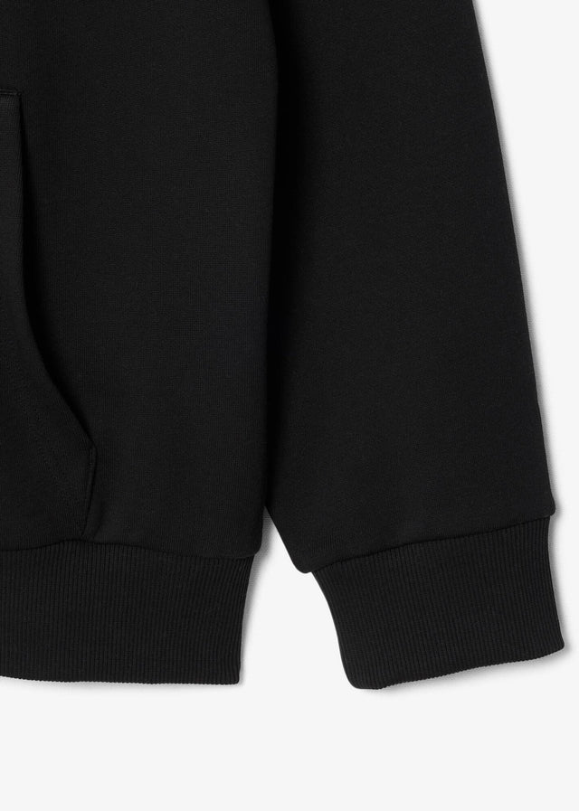 Lacoste Vesten Fleece zipped front hoodie - black