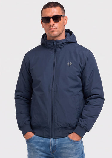 Fred Perry Jassen Hooded brentham jacket - dark airforce