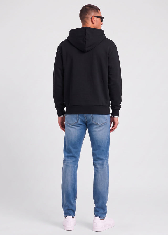Fred Perry Hoodies Tipped hooded sweatshirt - black