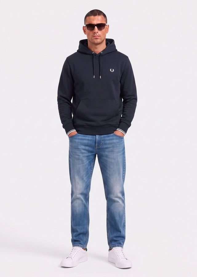 Fred Perry Hoodies Tipped hooded sweatshirt - navy