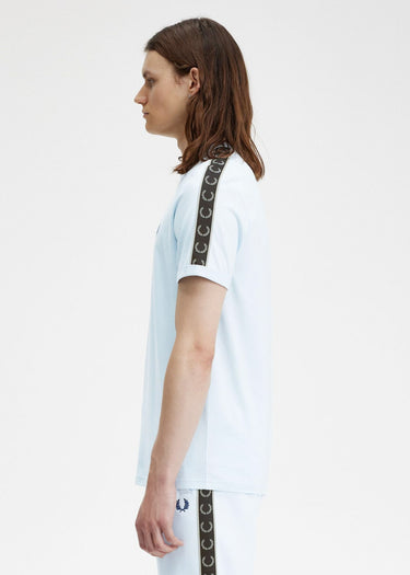 Fred Perry T-shirts Contrast tape ringer t-shirt - lightice wrmgrey