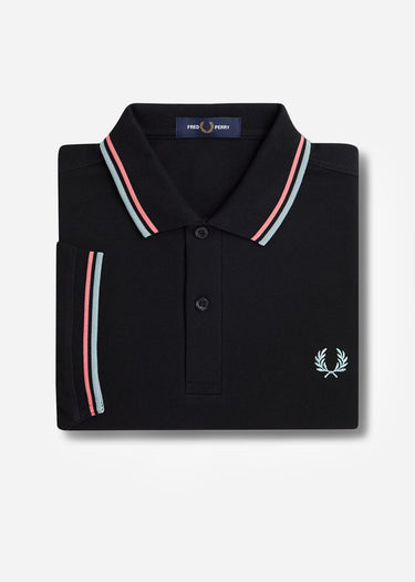 Fred Perry Polo's Twin tipped fred perry shirt - black crlhet slvbl