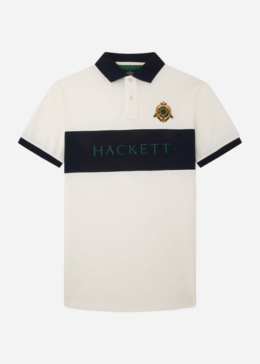 Hackett London Polo's Heritage panel polo - white