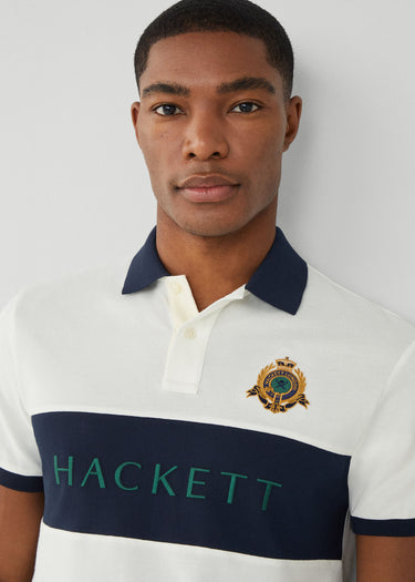 Hackett London Polo's Heritage panel polo - white