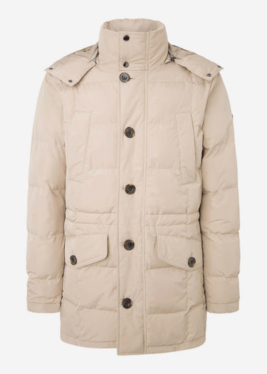Hackett London Jassen Long hooded puffer - rope