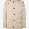 Hackett London Jassen Long hooded puffer - rope