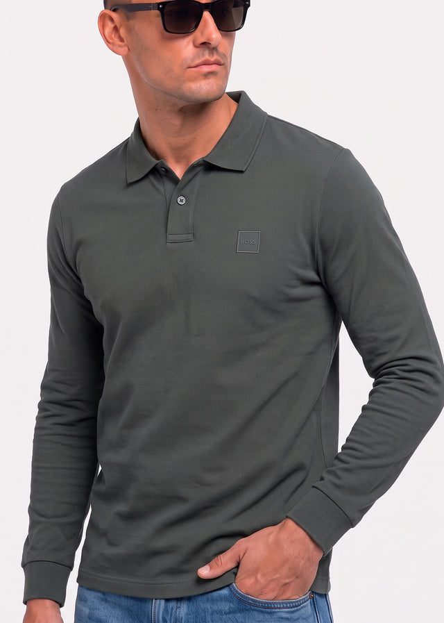 Hugo Boss Longsleeve Polo's Passerby - green
