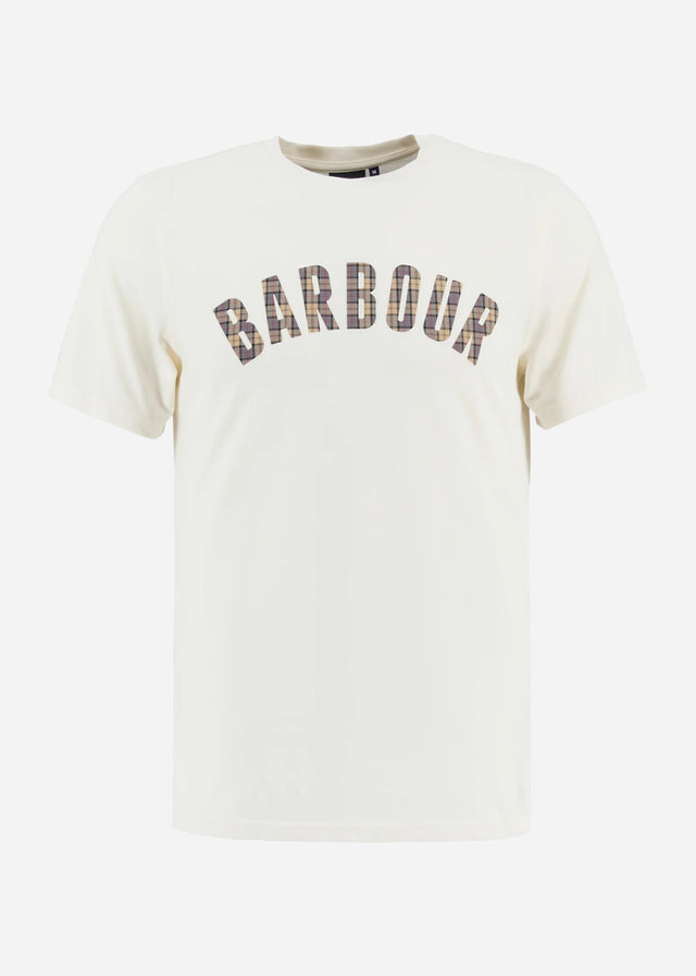 Barbour T-shirts Barbour berwick tartan t-shirt - whisper white