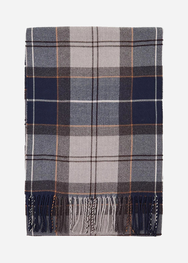 Barbour Sjaals Galingale tartan scarf - grey midnight tartan
