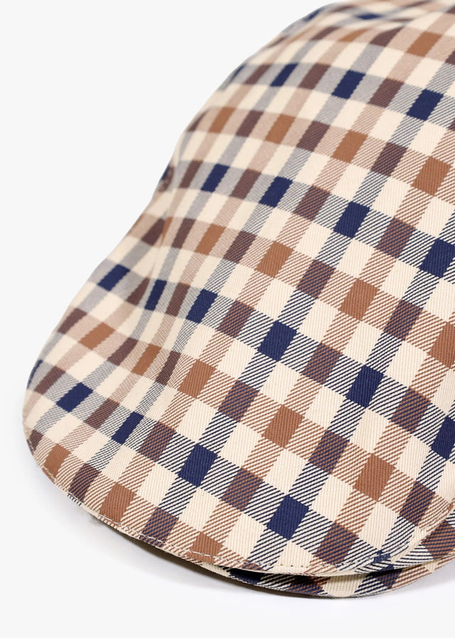 Aquascutum Petten Cotton flat cap - club check