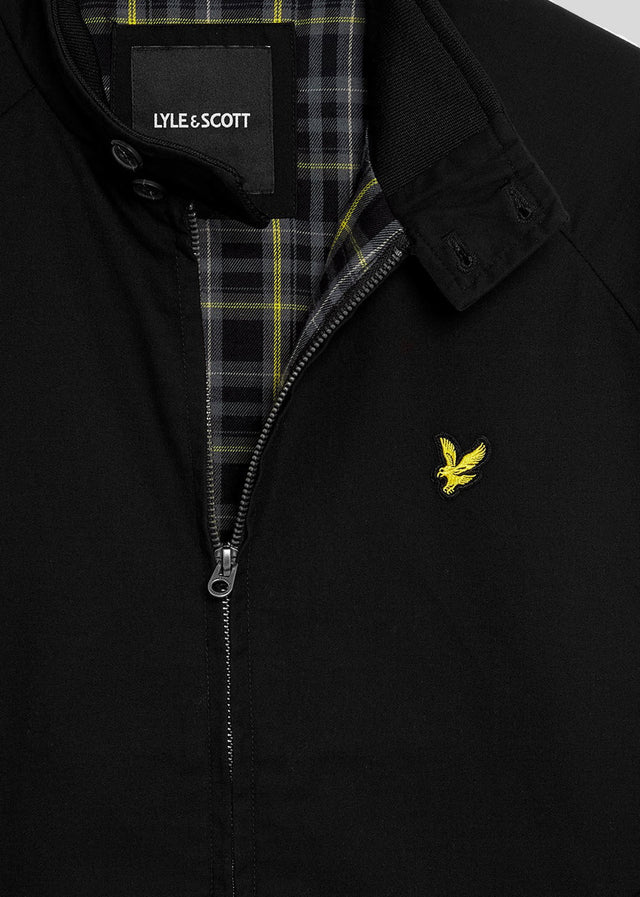 Lyle & Scott Jassen Cotton Harrington Jacket - Jet Black