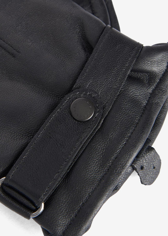 Barbour Handschoenen Barbour burnished leather thinsulate gloves - black