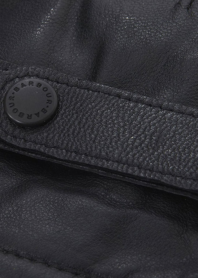 Barbour Handschoenen Barbour burnished leather thinsulate gloves - black