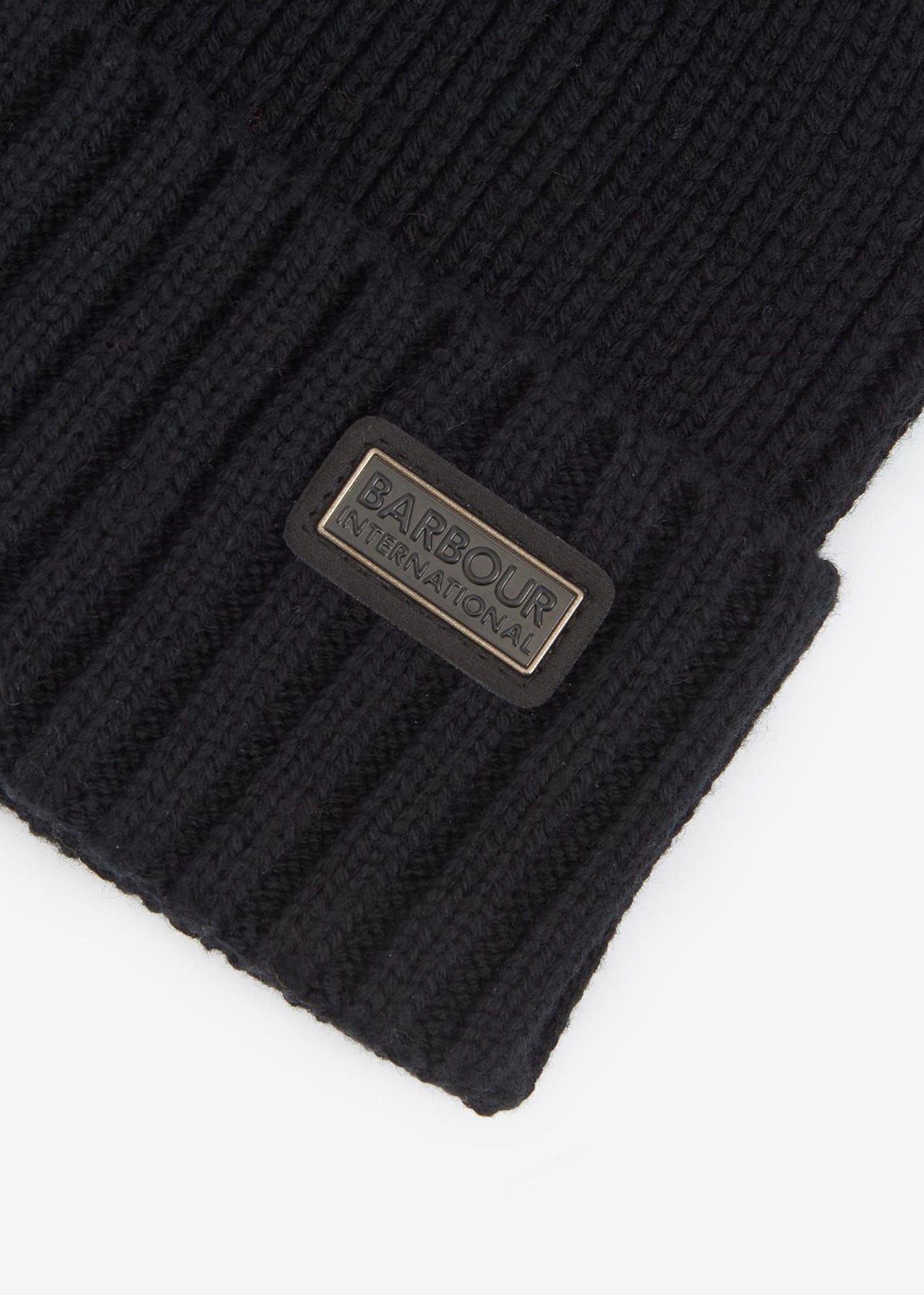 Barbour International Mutsen Chester beanie hat - black