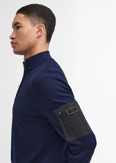Barbour International Truien Blades cotton half zip jumper - navy