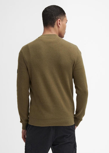 Barbour International Truien Crawley crew neck jumper - bleached olive
