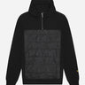 Lyle & Scott Hoodies Hybrid panelled interlock hoodie- jet black