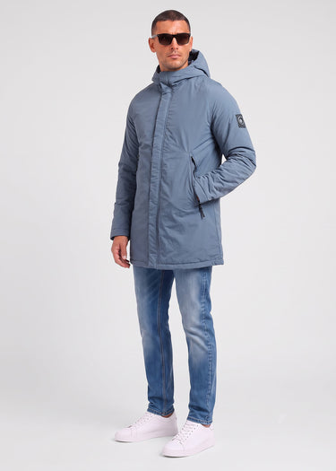 Marshall Artist Jassen Kingston hooded trench jacket - storm grey