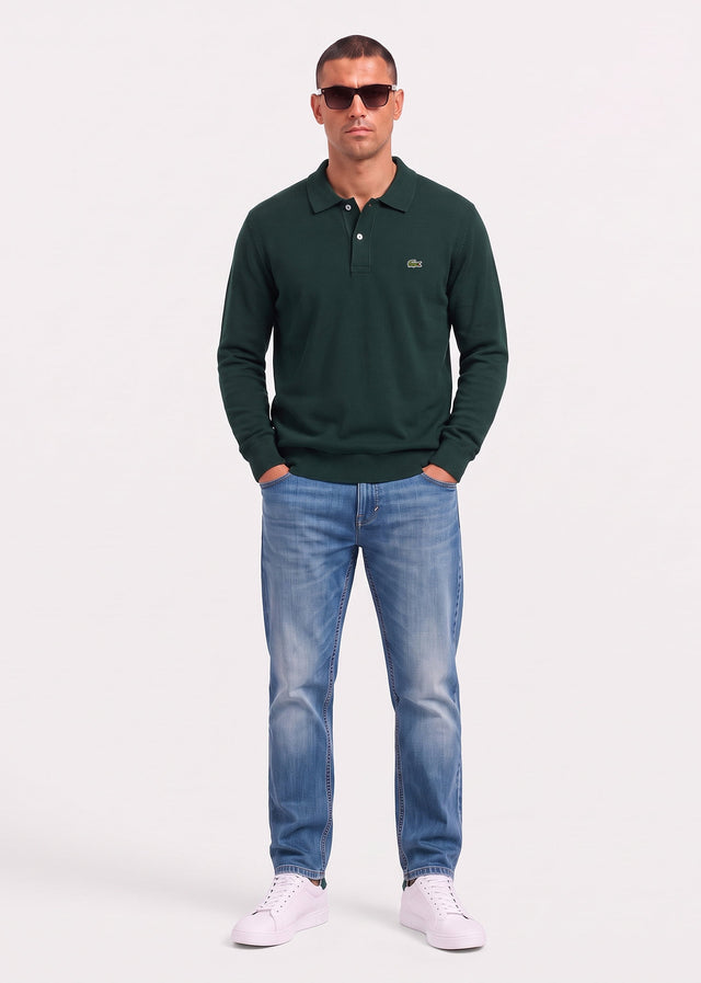 Lacoste Longsleeve Polo's Knitted long sleeve polo sweater - sinople