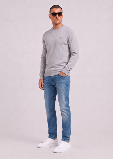 Lacoste Truien Regular fit crew neck sweater - silver chine