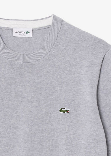 Lacoste Truien Regular fit crew neck sweater - silver chine