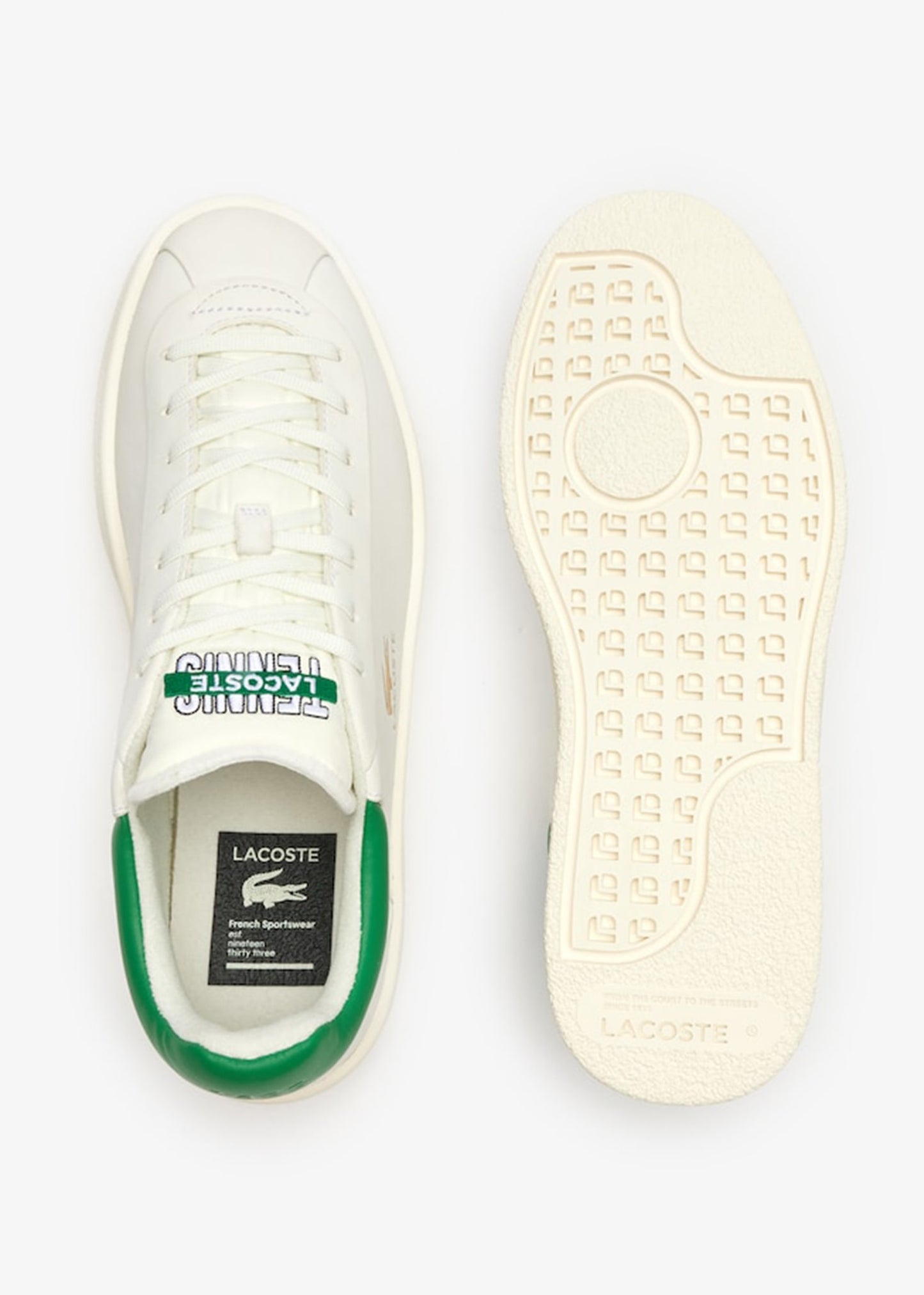 Lacoste Schoenen Baseshot - white green