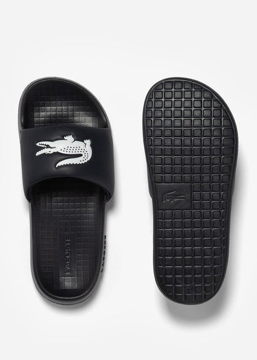 Lacoste Slippers Serve Slide - black white