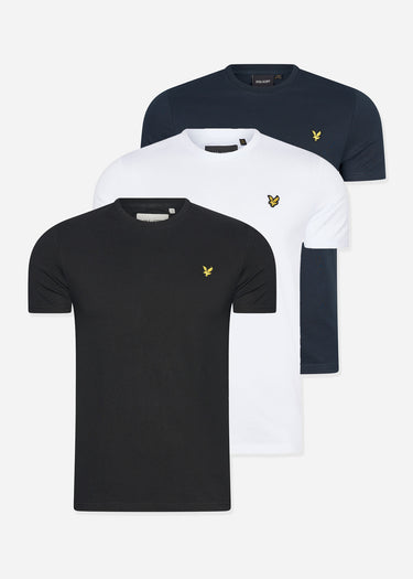 Lyle & Scott T-shirts 3 pack t-shirt - jet black - white - dark navy