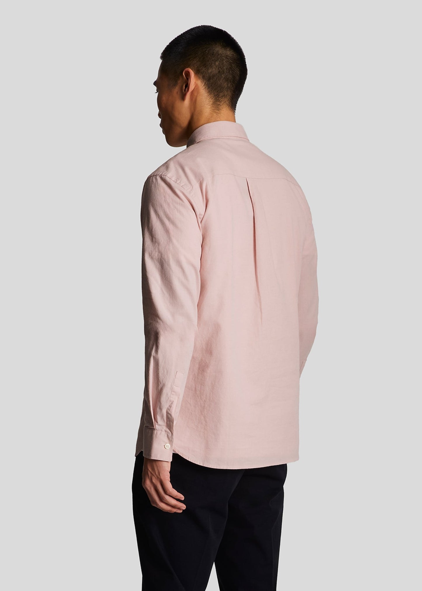 Lyle & Scott Overhemden Cotton linen button down shirt - light pink