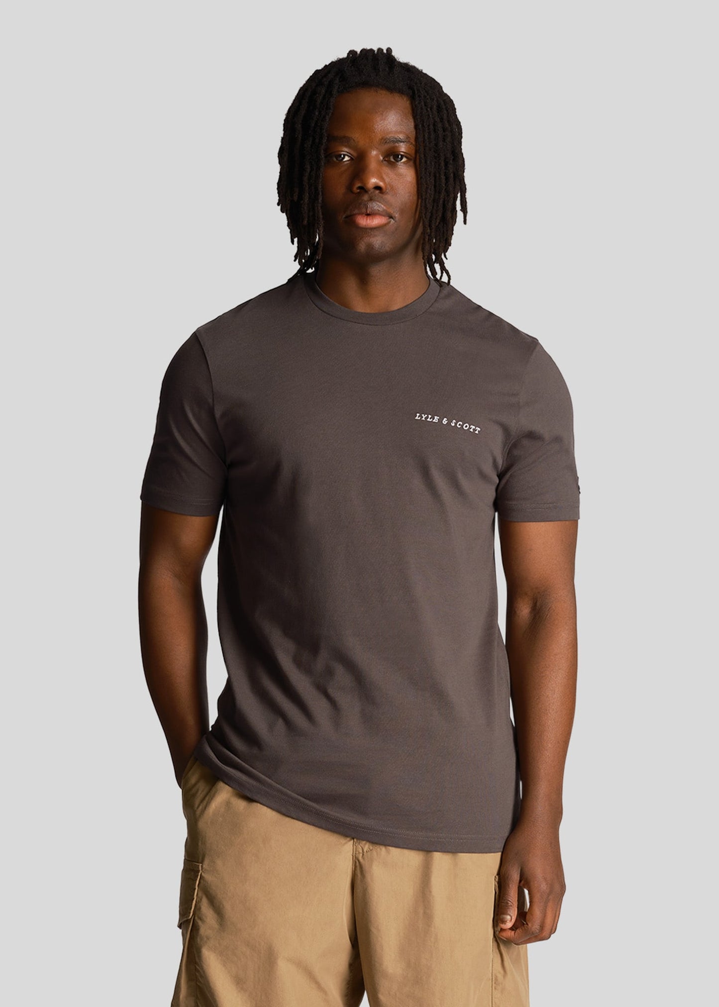 Lyle & Scott T-shirts Embroidered t-shirt - gunmetal