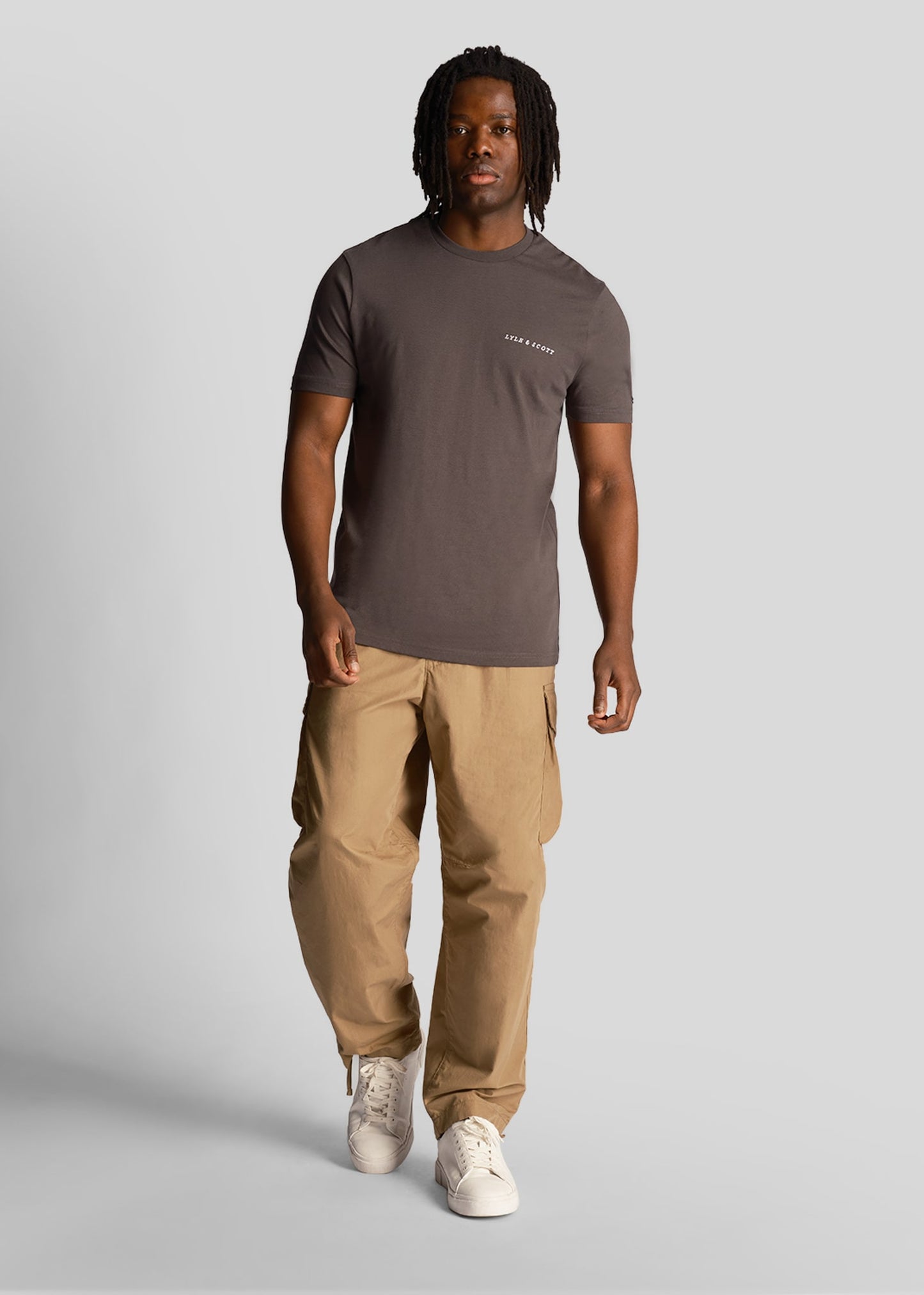 Lyle & Scott T-shirts Embroidered t-shirt - gunmetal