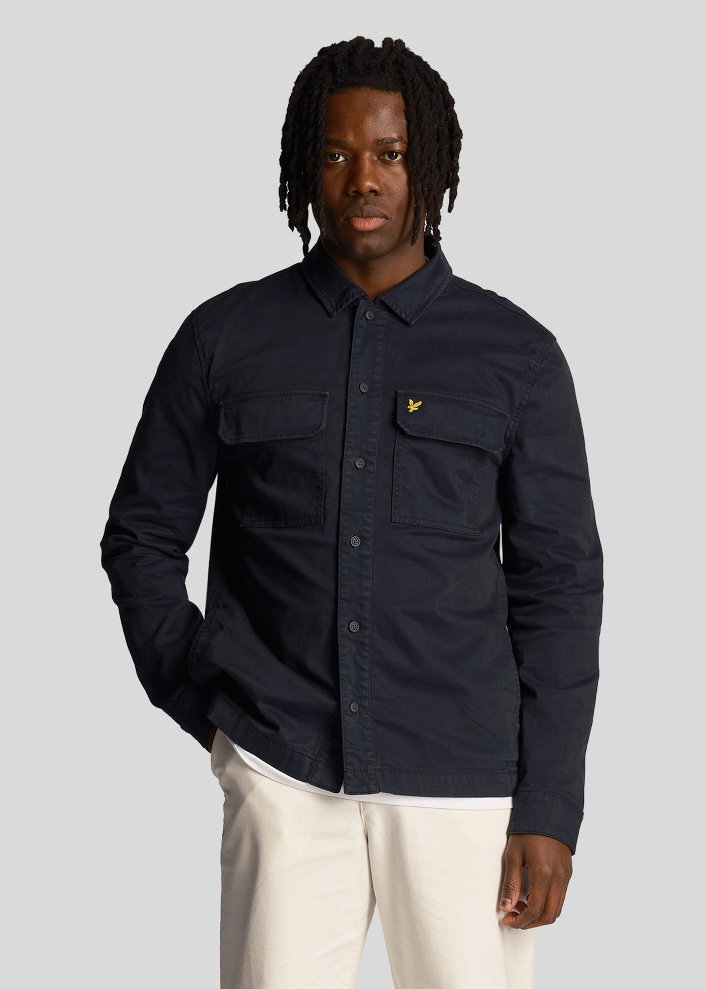 Lyle & Scott Overshirts Garment dyed overshirt - dark navy