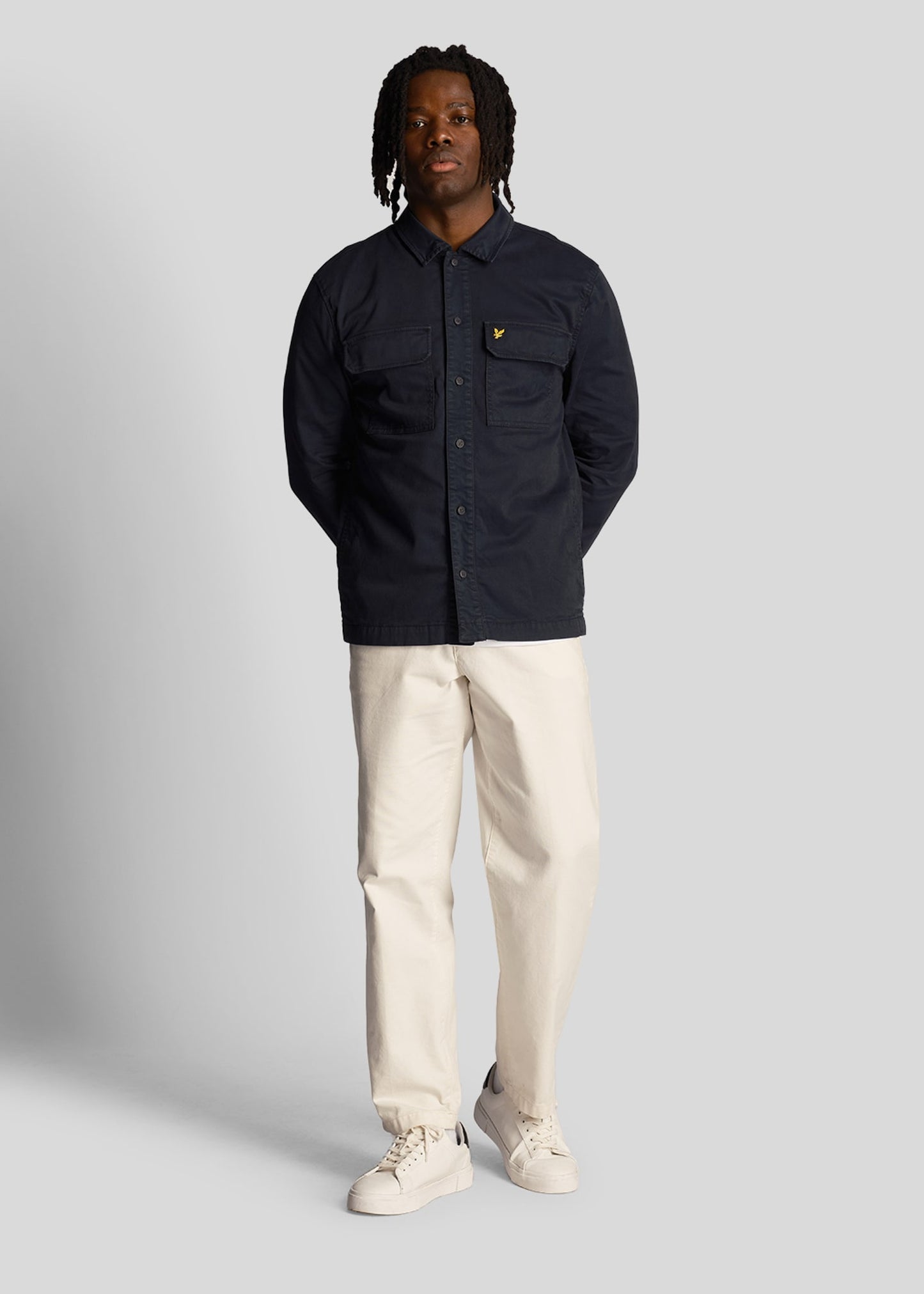 Lyle & Scott Overshirts Garment dyed overshirt - dark navy
