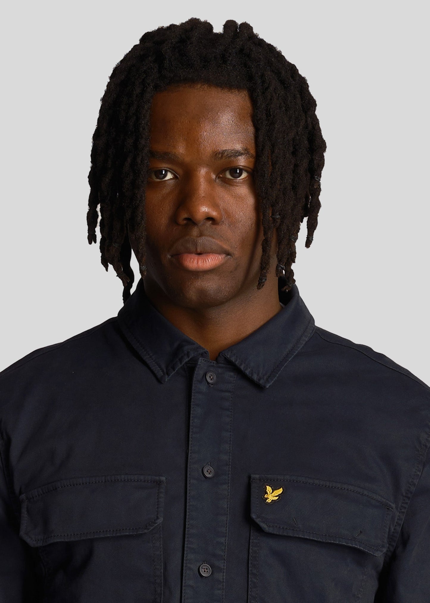 Lyle & Scott Overshirts Garment dyed overshirt - dark navy