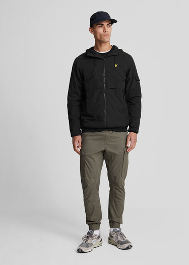 Lyle & Scott Jassen  Hooded windbreaker jacket - jet black