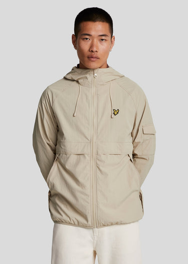 Lyle & Scott Jassen Hooded windbreaker jacket - stone