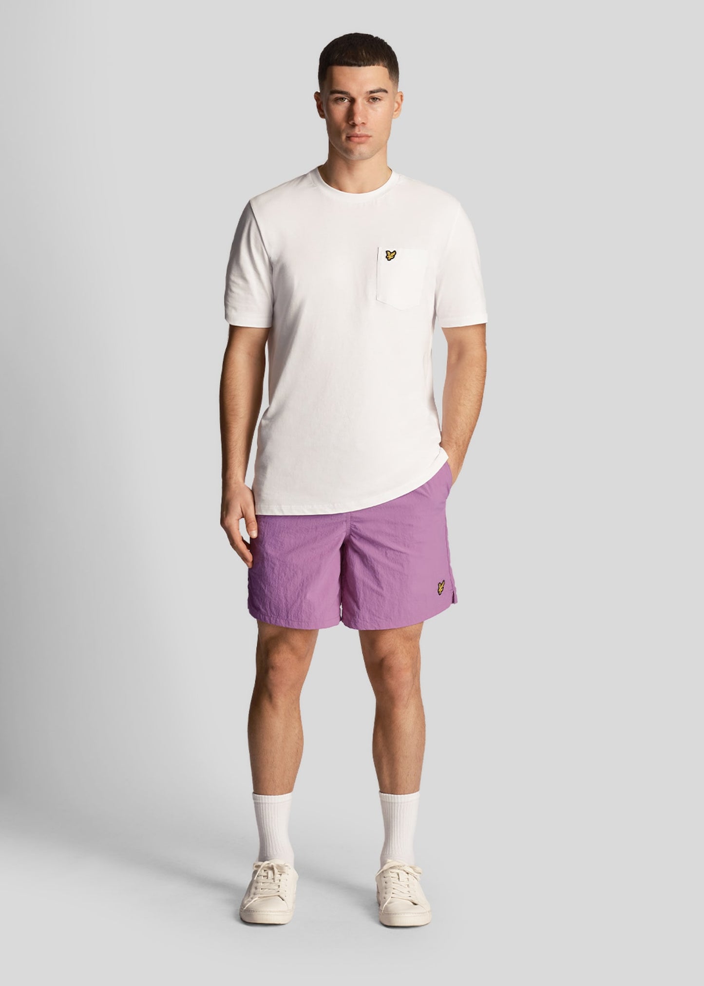 Lyle & Scott Zwembroeken Plain swim short - card purple