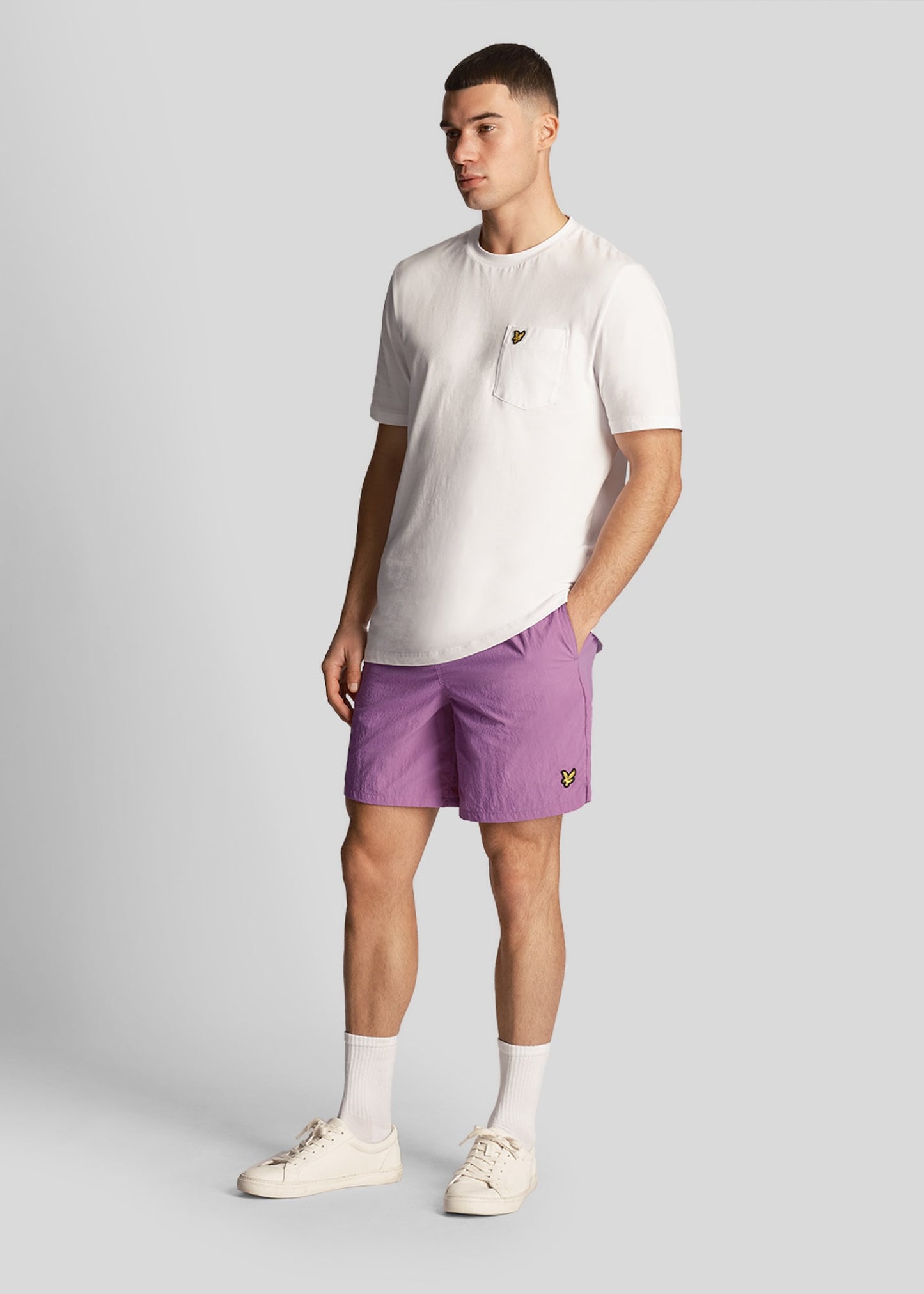 Lyle & Scott Zwembroeken Plain swim short - card purple