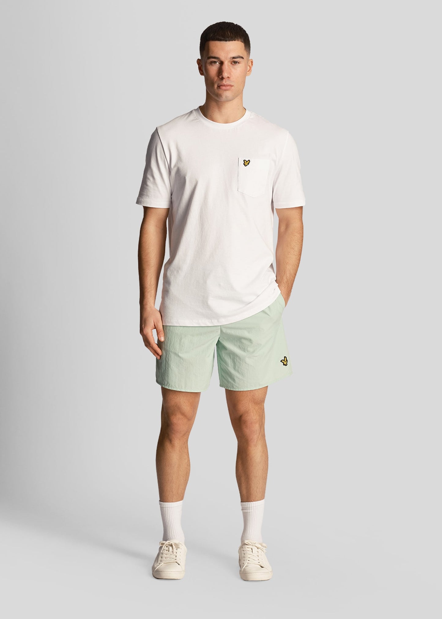Lyle & Scott Zwembroeken Plain swim short - turquoise shadow