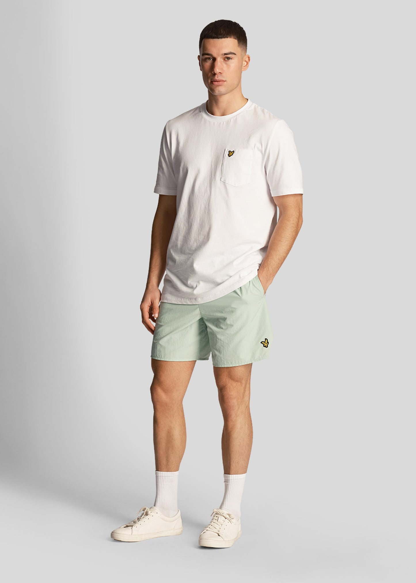 Lyle & Scott Zwembroeken Plain swim short - turquoise shadow