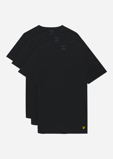 Lyle & Scott T-shirts Maxwell 3 pack t-shirt - jet black