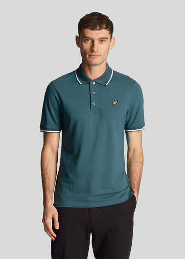 Lyle & Scott Polo's Tipped polo shirt - malachite green white
