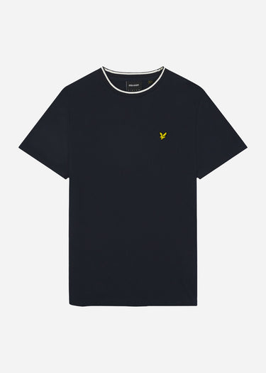 Lyle & Scott T-shirts Tipped t-shirt - dark navy chalk