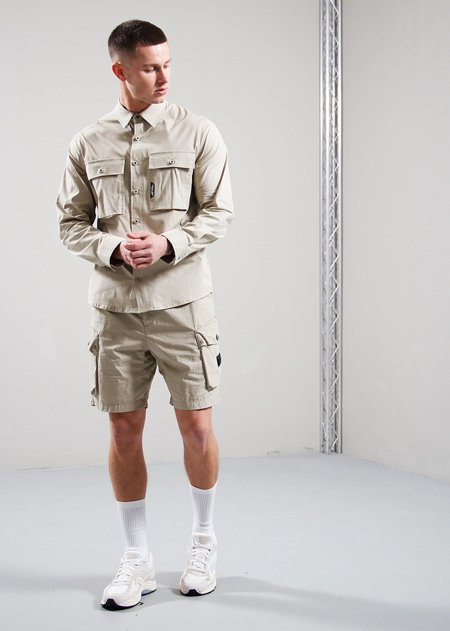Marshall Artist Overshirts Frenzo ls shirt - sandstone