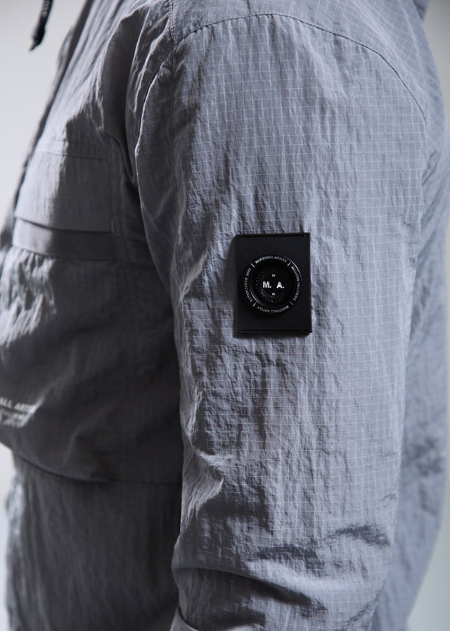 Marshall Artist Jassen Sicuro hooded overshirt - volcanic grey